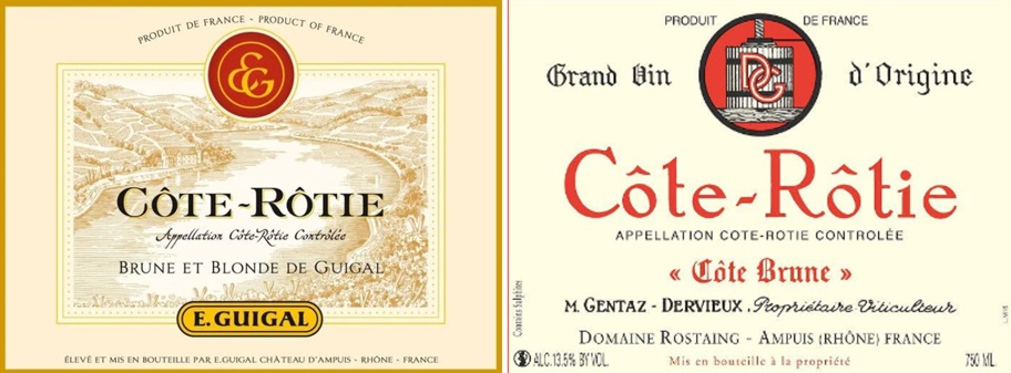 Côte Rôtie - Etiketten
